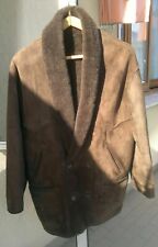 Cappotto lungo montone Shearling uomo in pelle scamosciata