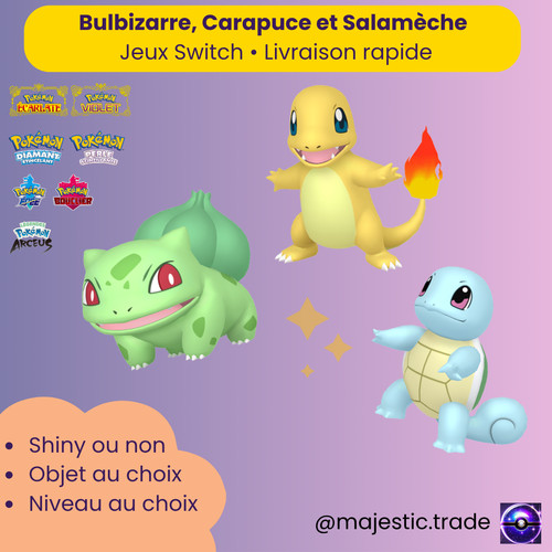 Bulbizarre carapuce et - bulbizarre,,