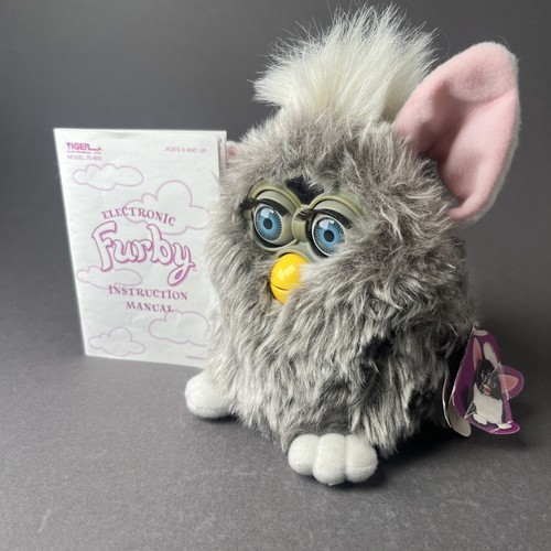 Furby 1998 grigio occhi blu - furby,