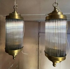 Plafoniere con asta in ottone