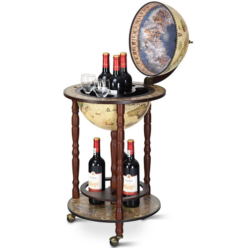 Mappamondo bar con ruote - bar,