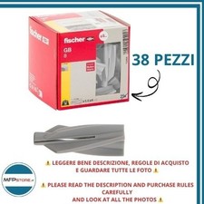 Set 38 Tasselli nylon Fischer GB 8 Ø8×50 mm per calcestruzzo cellulare