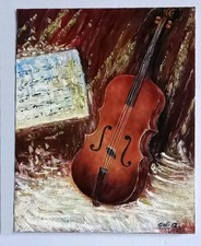 142 QUADRO DIPINTO VIOLINO