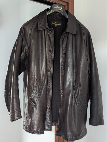 Giacca vera pelle marrone - giacca,