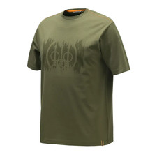 T-shirt Beretta Tridente verde muschio uomo manica corta