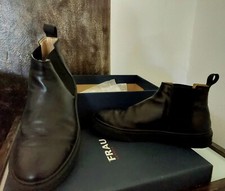 Polacchini/stivali FRAU unisex in pelle nera, n. 40 ottime condizioni 