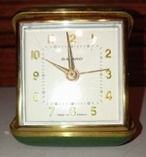 Sveglia orologio da viaggio Bayard vintage Made In France Allarme Carica Manuale