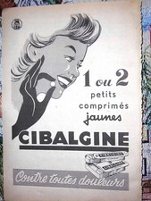 CIBALGINA E SUL RETRO EVEREST MACCHINA DA SCRIVERE pubblicità/advertising 1954