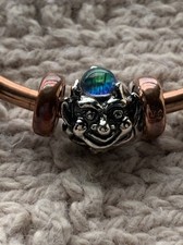 Trollbeads originali ~ troll iconico con perline piedi grandi con vetro dicroico ~ LAA 925S