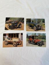 Cartoline auto d'epoca vintage – 4 pz storiche 1900s collezione veicoli rari