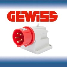 GEWISS - GW60409 - SPINA FISSA DA PARETE 90° - 380V - 3P+N+T - 16A - IP44