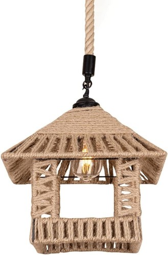 Lampadario sospeso con corda