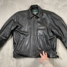 Giacca pelle vintage Akaso uomo grande nera Highwayman burro morbida vestibilità crop