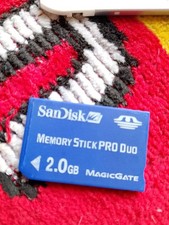 San Disk Memory Stick Pro Duo 2GB Magic Gate Blue Memoria 