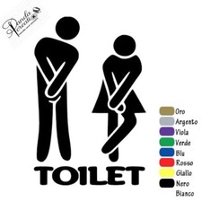 3ADESIVI STICKERS WC TOILETTE
