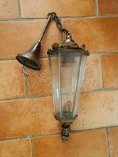 Lampada Da  Sospensione  Antiquariato Anni 1940  Vetro Molato e Ottone