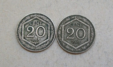 1918 e 1919 COPPIA  20 centesimi ESAGONO  Vittorio Emanuele III