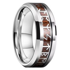 Anello Legno Runa Vichinga