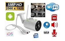 Telecamera IP wireless PoE 5 MP riconoscimento umanoide Fisheye Bullet scheda SD altoparlante