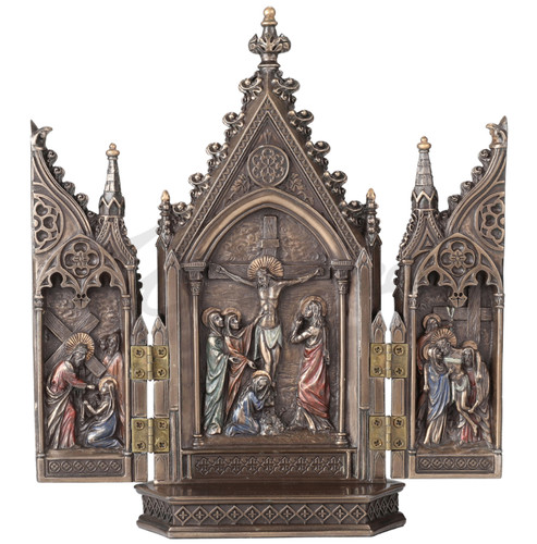 Trittico calvario scultura - trittico,