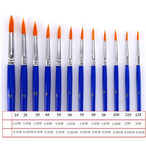 Pcs pennelli pittura olio - pcs,