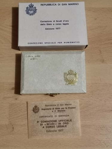 Astuccio scudi oro - in, san