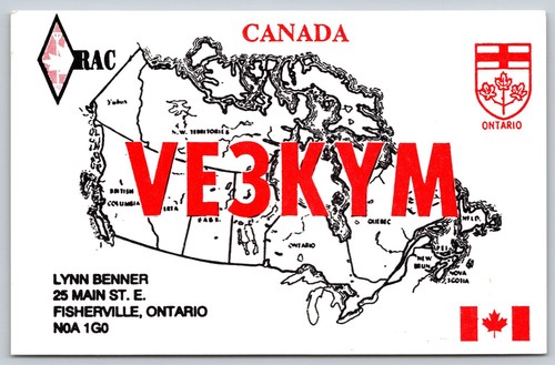 Scheda qsl ve3kym canada 1996 - scheda,