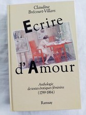 ECRIRE D'AMOUR  ANTHOLOGIE