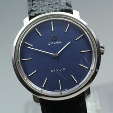 RARO [EXC+5] Orologio Manuale Uomo Vintage OMEGA De Ville Tool.104 Quadrante Navy JP U612