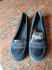 Mocassini donna camoscio  blu numero 36