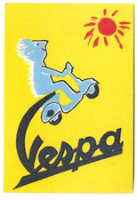 Cartolina pubblicitaria vespa - cartolina,