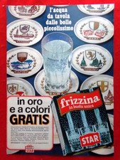 Pubblicità Anni 60-70 Acqua Frizzante Frizzina Busta Unica Bolle Piccolissime