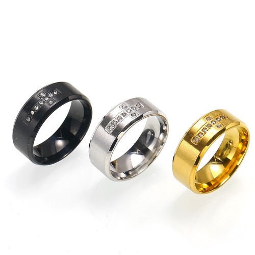 Anello croce intarsiato - croce,