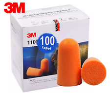 100 tappi per orecchie (50 paia) 3M 1100 ANTI RUMORE LAVORO dormire 35 dB studio