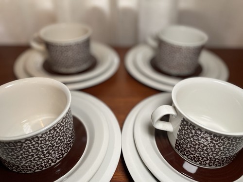 Set trio fiori - set, marrone
