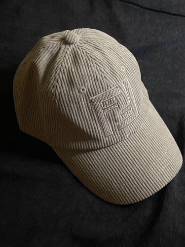 Fendi logo taupe corduroy - fendi, ff