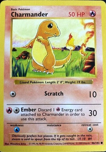 Pokemon carta charmander - pokemon,