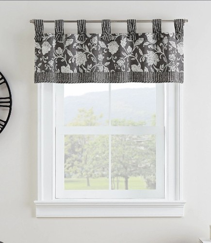 Waverly stencil wine valance - wine,