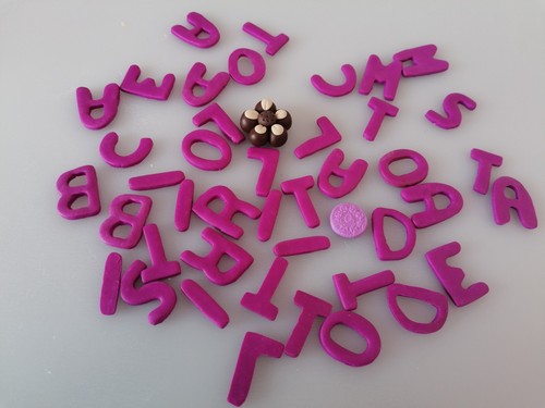 Lotto varie lettere fimo - lettere,