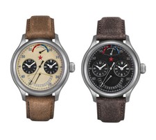 Orologio Automatico RED STAR SEAGULL ST2545 Dual Time 42 ore Riserva Retrogrado 45MM