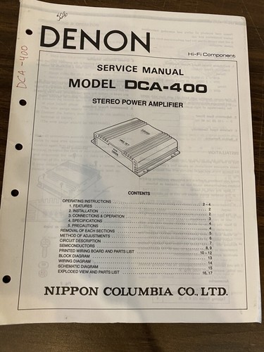 Denon dca 400 dca400 - dca-400,