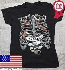 Pierce The Veil Bird Rib Cage T-Shirt per Uomo Donna Maglietta S-2345XL
