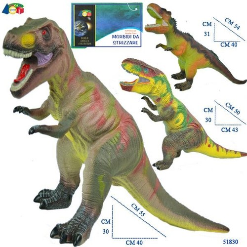 Dinosauro gomma 3 ass - gomma,