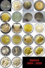 GRECIA TODOS LOS 2 EUROS CONMEMORATIVOS DESDE 2004 HASTA 2025