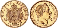 Francia 20 franchi oro 1862