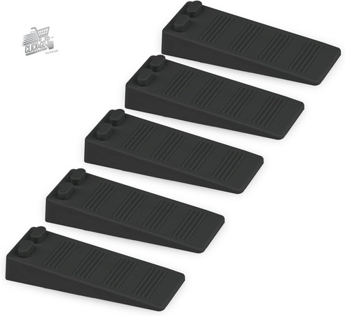 Cuneo fermaporta gomma nero - 5x,