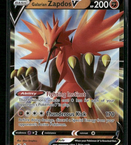 Galarian zapdos swsh06 - galarian, v