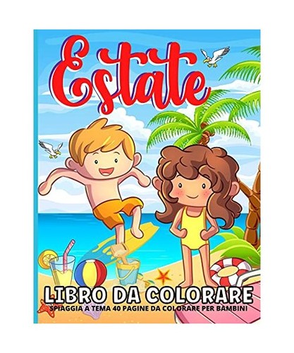 Estate libro colorare - estate,
