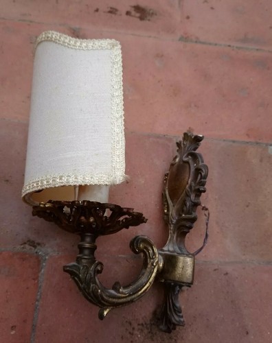 Lampada antica ottone con - lampada,