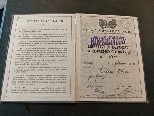 Tessera regno passaporto 1930 - passaporto,